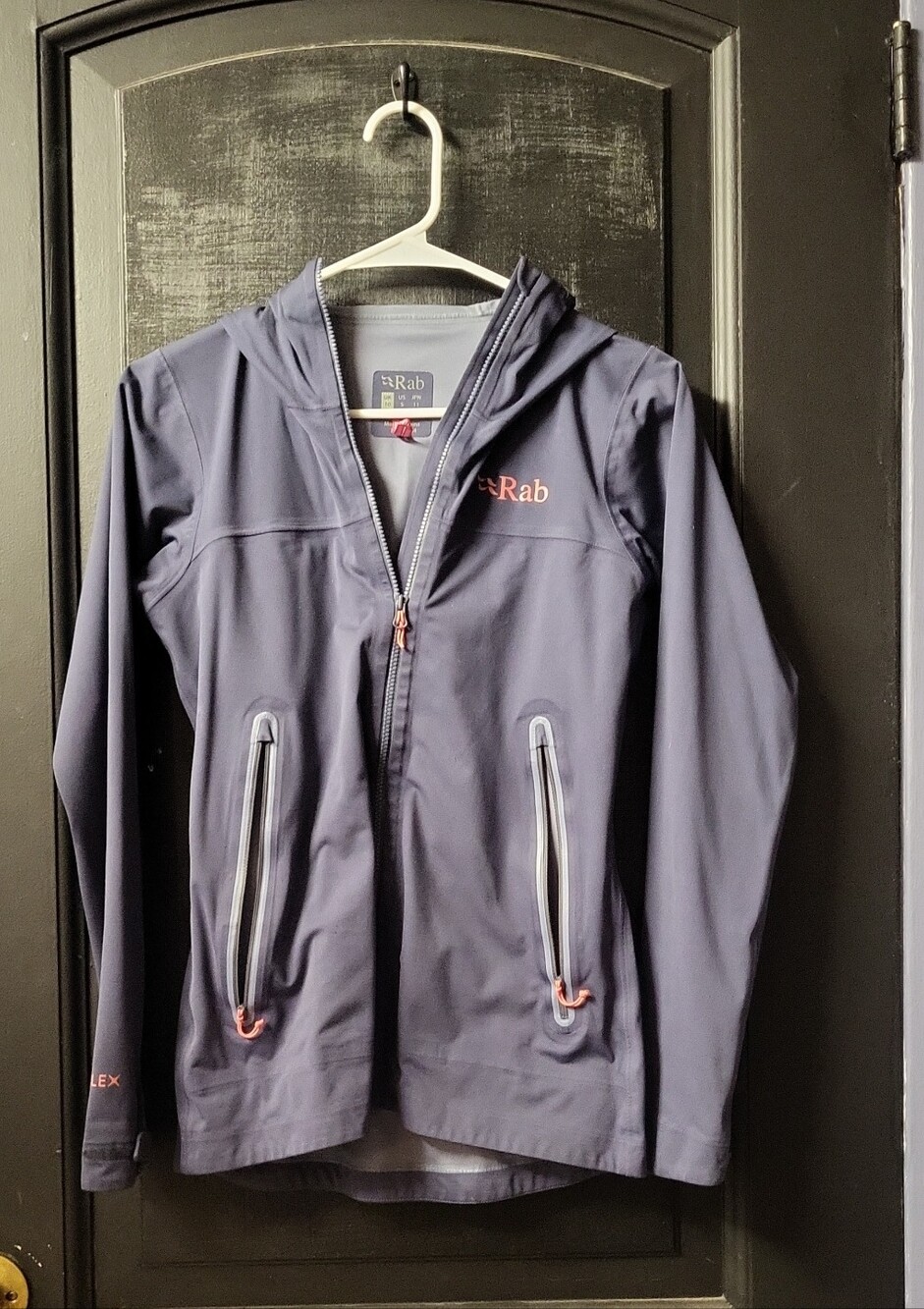 Womens RAB Navy Softshell Jacket with Hood